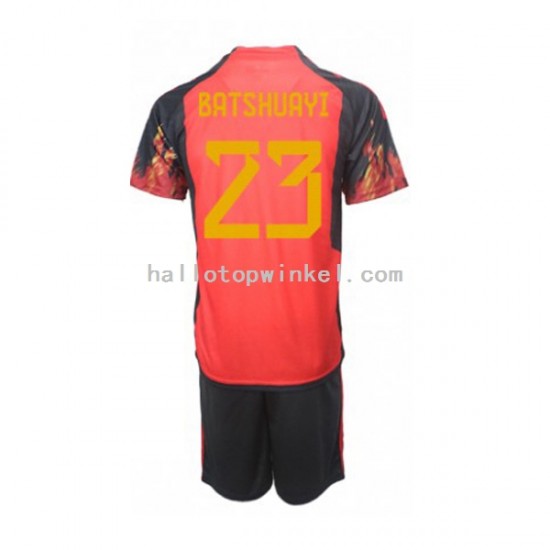 België Voetbalshirt Michy Batshuayi 23 Kleuters/Kids Thuis Tenue WK 2022 Korte Mouw