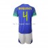 Brazilië Voetbalshirt Marquinhos 4 Kleuters/Kids Uit Tenue WK 2022 Korte Mouw