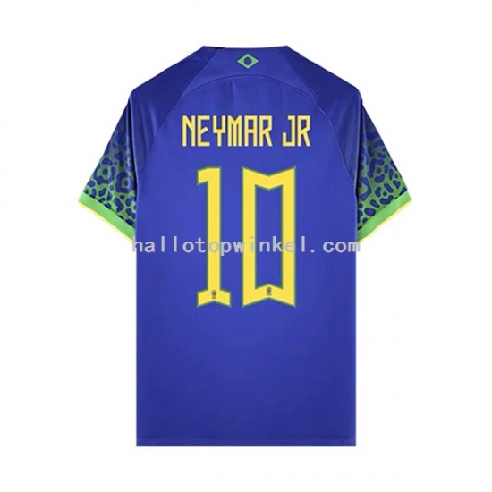 Brazilië Voetbalshirt Neymar JR 10 Heren Uit Tenue WK 2022 Korte Mouw