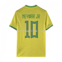 Brazilië Voetbalshirt Neymar JR 10 Heren Thuis Tenue WK 2022 Korte Mouw