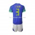 Brazilië Voetbalshirt Thiago Silva 3 Kleuters/Kids Uit Tenue WK 2022 Korte Mouw