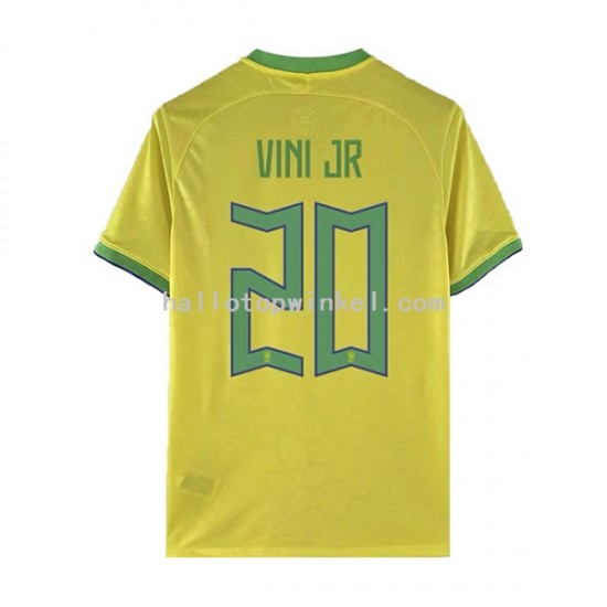 Brazilië Voetbalshirt Vinicius Junior 20 Heren Thuis Tenue WK 2022 Korte Mouw
