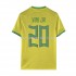 Brazilië Voetbalshirt Vinicius Junior 20 Heren Thuis Tenue WK 2022 Korte Mouw