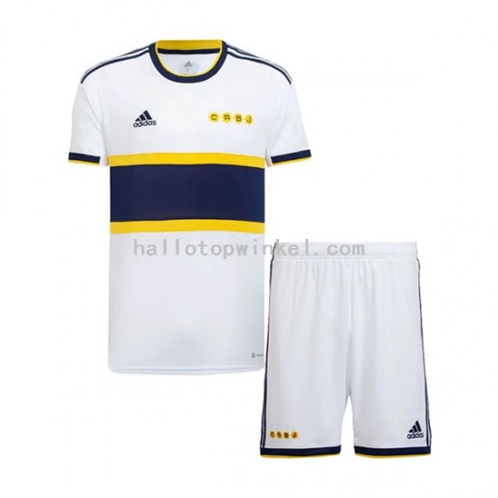 CA Boca Juniors Voetbalshirt Kleuters/Kids Uit Tenue 2022-2023 Korte Mouw