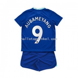 Chelsea Voetbalshirt Aubameyang 9 Kleuters/Kids Thuis Tenue 2022-2023 Korte Mouw