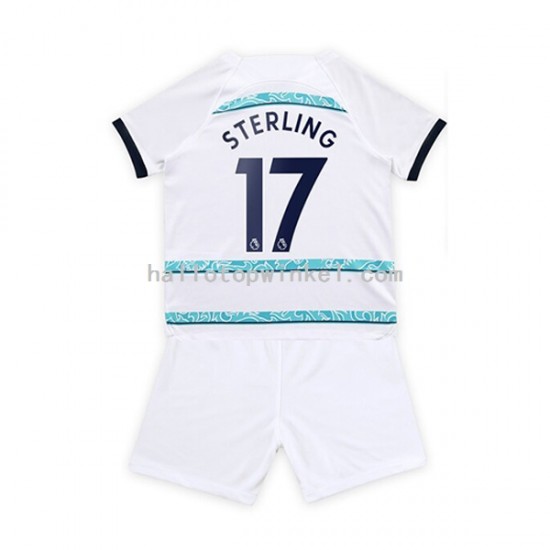 Chelsea Voetbalshirt Sterling 17 Kleuters/Kids Uit Tenue 2022-2023 Korte Mouw