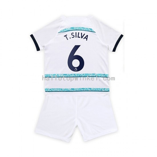 Chelsea Voetbalshirt T. Silva 6 Kleuters/Kids Uit Tenue 2022-2023 Korte Mouw