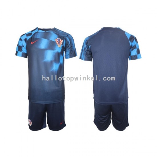 Kroatië Voetbalshirt Kleuters/Kids Uit Tenue WK 2022 Korte Mouw
