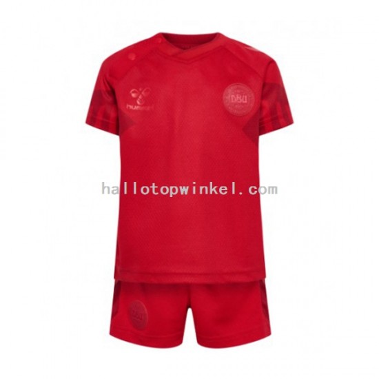 Denemarken Voetbalshirt Kleuters/Kids Thuis Tenue WK 2022 Korte Mouw
