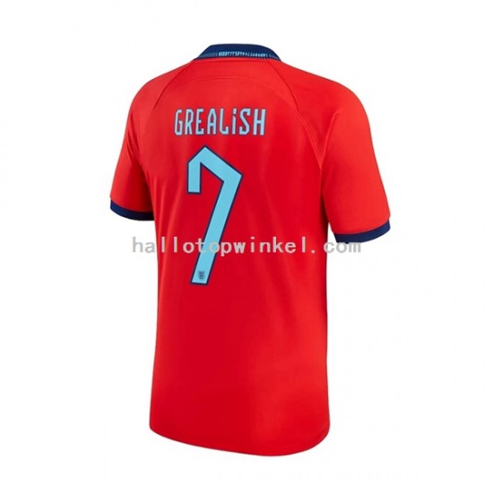 Engeland Voetbalshirt Grealish 7 Heren Uit Tenue WK 2022 Korte Mouw