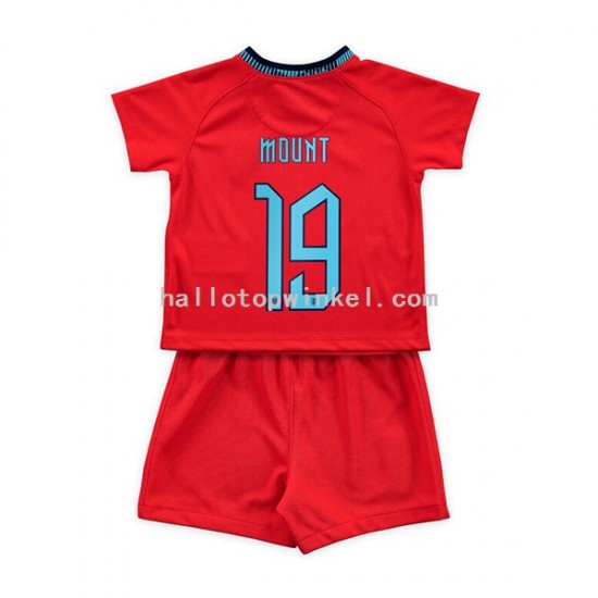 Engeland Voetbalshirt Mount 19 Kleuters/Kids Uit Tenue WK 2022 Korte Mouw