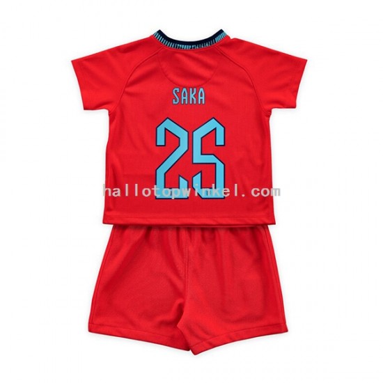 Engeland Voetbalshirt Saka 25 Kleuters/Kids Uit Tenue WK 2022 Korte Mouw