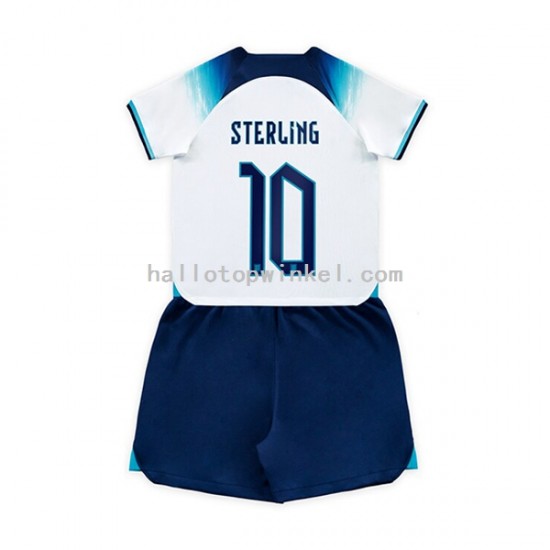 Engeland Voetbalshirt Sterling 10 Kleuters/Kids Thuis Tenue WK 2022 Korte Mouw