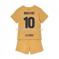 FC Barcelona Voetbalshirt Ansu Fat 10 Kleuters/Kids Uit Tenue 2022-2023 Korte Mouw