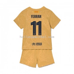 FC Barcelona Voetbalshirt Ferran Torres 11 Kleuters/Kids Uit Tenue 2022-2023 Korte Mouw