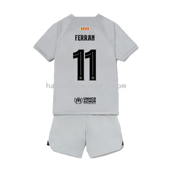 FC Barcelona Voetbalshirt Ferran Torres 11 Kleuters/Kids Derde Tenue 2022-2023 Korte Mouw