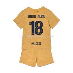 FC Barcelona Voetbalshirt Jordi Alba 18 Kleuters/Kids Uit Tenue 2022-2023 Korte Mouw