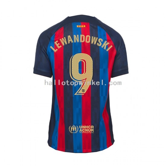 FC Barcelona Voetbalshirt Lewandowski 9 Heren Thuis Tenue 2022-2023 Korte Mouw