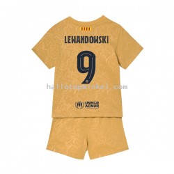 FC Barcelona Voetbalshirt Lewandowski 9 Kleuters/Kids Uit Tenue 2022-2023 Korte Mouw