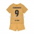 FC Barcelona Voetbalshirt Lewandowski 9 Kleuters/Kids Uit Tenue 2022-2023 Korte Mouw