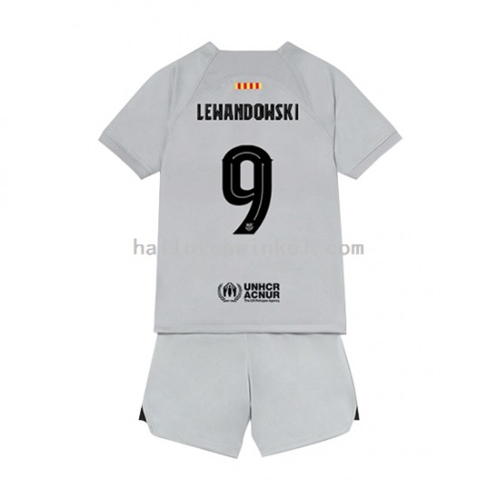 FC Barcelona Voetbalshirt Lewandowski 9 Kleuters/Kids Derde Tenue 2022-2023 Korte Mouw