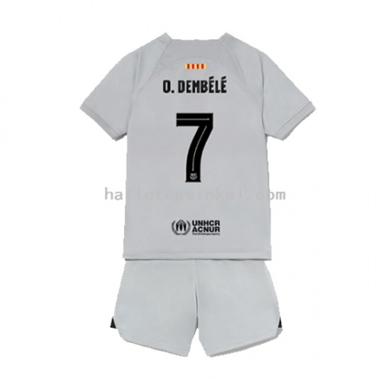 FC Barcelona Voetbalshirt Ousmane Dembele 7 Kleuters/Kids Derde Tenue 2022-2023 Korte Mouw