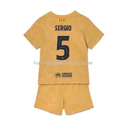 FC Barcelona Voetbalshirt Sergio Busquets 5 Kleuters/Kids Uit Tenue 2022-2023 Korte Mouw