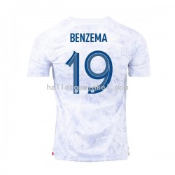 Frankrijk Voetbalshirt Benzema 19 Heren Uit Tenue WK 2022 Korte Mouw