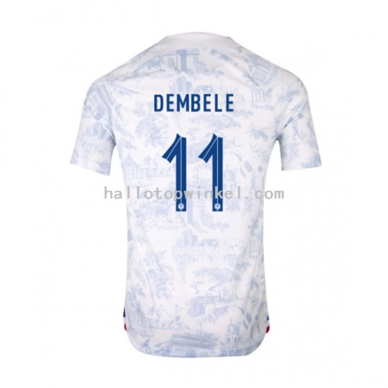 Frankrijk Voetbalshirt Dembele 11 Heren Uit Tenue WK 2022 Korte Mouw