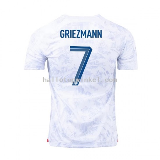 Frankrijk Voetbalshirt Griezmann 7 Heren Uit Tenue WK 2022 Korte Mouw