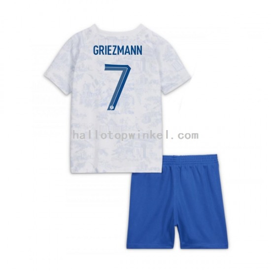 Frankrijk Voetbalshirt Griezmann 7 Kleuters/Kids Uit Tenue WK 2022 Korte Mouw