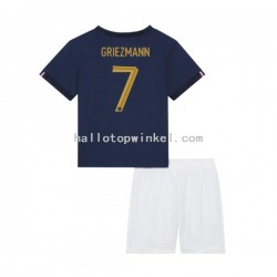 Frankrijk Voetbalshirt Griezmann 7 Kleuters/Kids Thuis Tenue WK 2022 Korte Mouw