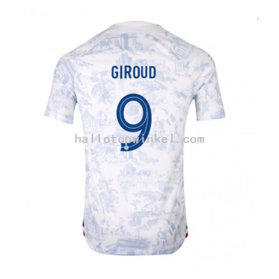 Frankrijk Voetbalshirt Olivier Giroud 9 Heren Uit Tenue WK 2022 Korte Mouw