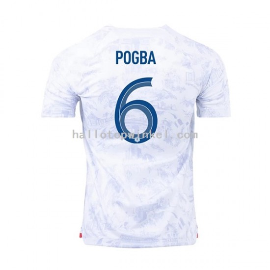 Frankrijk Voetbalshirt Pogba 6 Heren Uit Tenue WK 2022 Korte Mouw