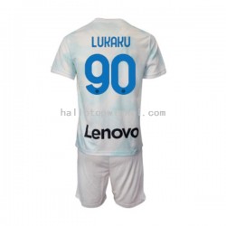 Inter Milan Voetbalshirt Romelu Lukaku 90 Kleuters/Kids Uit Tenue 2022-2023 Korte Mouw