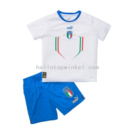 Italië Voetbalshirt Kleuters/Kids Uit Tenue 2022-2023 Korte Mouw
