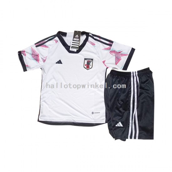 Japan Voetbalshirt Kleuters/Kids Uit Tenue WK 2022 Korte Mouw