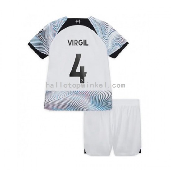 Liverpool Voetbalshirt Virgil van Dijk Kleuters/Kids Uit Tenue 2022-2023 Korte Mouw