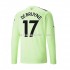 Manchester City Voetbalshirt De Bruyne 17 Heren Derde Tenue 2022-2023 Lange Mouw