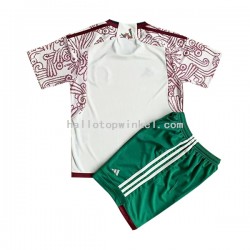 Mexico Voetbalshirt Kleuters/Kids Uit Tenue WK 2022 Korte Mouw