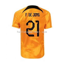 Nederland Voetbalshirt Frenkie de Jong 21 Heren Thuis Tenue WK 2022 Korte Mouw