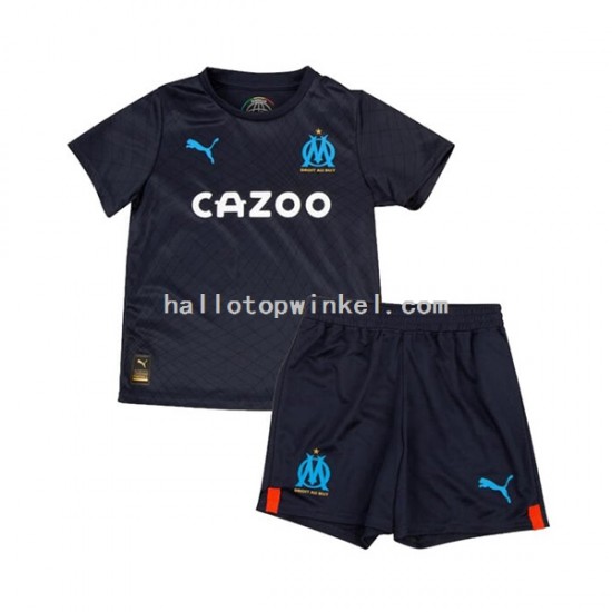 Olympique Marseille Voetbalshirt Kleuters/Kids Uit Tenue 2022-2023 Korte Mouw
