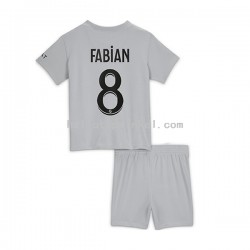Paris Saint-Germain Voetbalshirt Fabian 8 Kleuters/Kids Uit Tenue 2022-2023 Korte Mouw