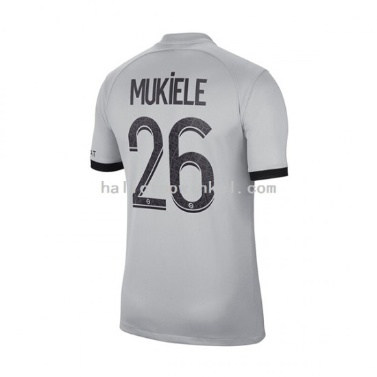 Paris Saint-Germain Voetbalshirt Mukiele 26 Heren Uit Tenue 2022-2023 Korte Mouw