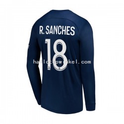 Paris Saint-Germain Voetbalshirt R.Sanches 18 Heren Thuis Tenue 2022-2023 Lange Mouw
