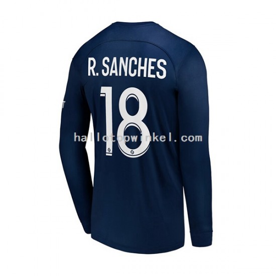 Paris Saint-Germain Voetbalshirt R.Sanches 18 Heren Thuis Tenue 2022-2023 Lange Mouw