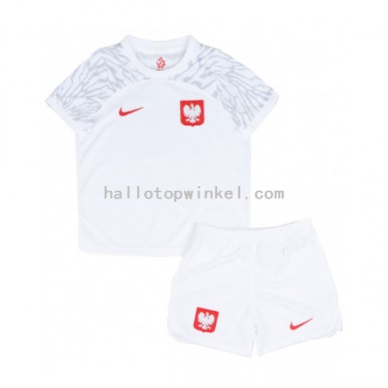 Polen Voetbalshirt Kleuters/Kids Thuis Tenue WK 2022 Korte Mouw