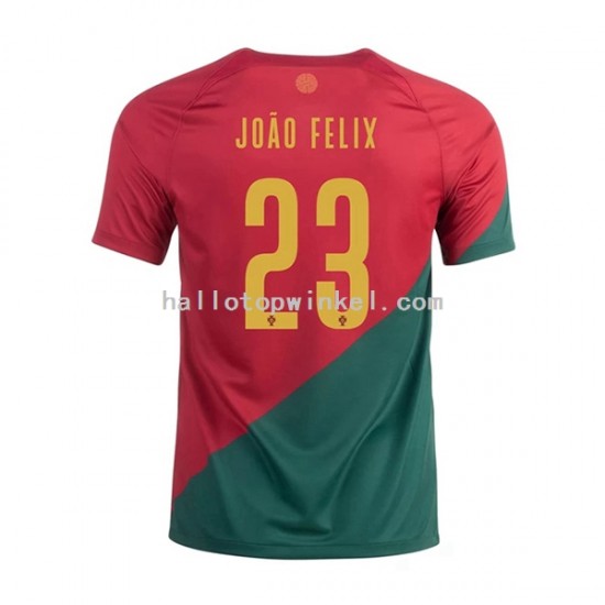 Portugal Voetbalshirt Joao Felix 23 Heren Thuis Tenue WK 2022 Korte Mouw