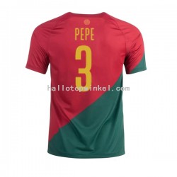 Portugal Voetbalshirt PEPE 3 Heren Thuis Tenue WK 2022 Korte Mouw