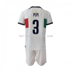 Portugal Voetbalshirt PEPE 3 Kleuters/Kids Uit Tenue WK 2022 Korte Mouw